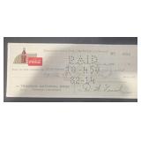 VINTAGE 'CANCELLED' BANK CHECK-DATED 1950