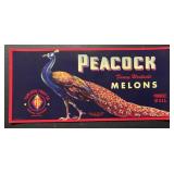 (17 COUNT)VINTAGE CRATE LABEL-'PEACOCK'