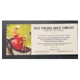 VINTAGE INK BLOTTER-'WEST VIRGINIA BRICK COMPANY'