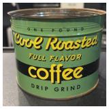 VINTAGE FOOD CAN-'COOL ROASTED COFFEE'