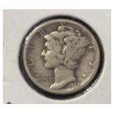 1935-S MERCURY DIEM (90% SILVER) **ASW .0723 OZ**