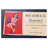 VINTAGE INK BLOTTER-'NATE JACOBS & CO.'