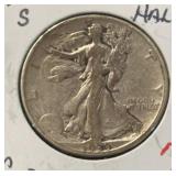 1933-S WALKING LIBERTY HALF DOLLAR (90% SILVER)