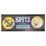 (5 COUNT) VINTAGE CRATE LABEL-'SPITZ'