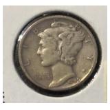 1939-D MERCURY DIME (90% SILVER) ***STRIKE ERROR-