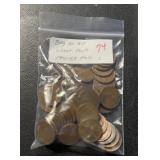 (BAG OF 50) 1940-58-P&D LINCOLN WHEAT BACK CENTS