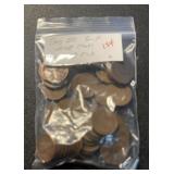 (BAG OF 50) 1940-58-P&D LINCOLN WHEAT BACK CENTS