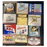 (12) 'DIFFERENT' VINTAGE 'BEER' BOTTLE LABELS-