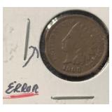 1908 INDIAN HEAD CENT ***CLIPPED AT 9:00AM*** (VG)