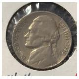 1940-S JEFFERSON NICKEL ***PLANCHET DEFECT-HEAD***