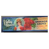 (100+ COUNT) VINTAGE CRATE LABEL-'VALLEY QUEEN'