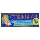 (5 COUNT) VINTAGE CRATE LABEL-'CORINTHIAN'