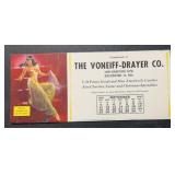 VINTAGE INK BLOTTER-'THE VONEIFF-DRAYER CO.'