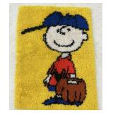 LATCH HOOK RUG-'CHARLIE BROWN'/APPROX. 24'x32'