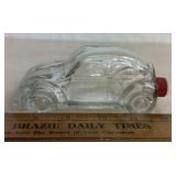 'AVON' GLASS PERFUME BOTTLE-CLEAR CAR/EMPTY