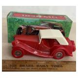 'AVON' GLASS PERFUME BOTTLE-RED CAR W/BOX/EMPTY