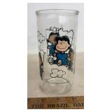 CHARACTER GLASS-CHARLIE BROWN/LUCY/DATED '1952'