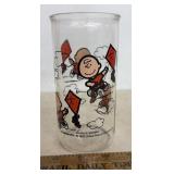 CHARACTER GLASS-CHARLIE BROWN/DATES '1950'