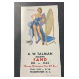 VINTAGE INK BLOTTER-G.W. TALMAN BUILDING SAND