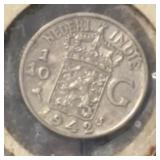 1942-S NETHERLANDS/EAST INDIES (1/10-GILDEN) COIN