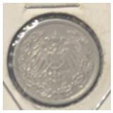 1906-A GERMANY (1/2-MARK) COIN