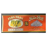 (5 COUNT)VINTAGE CAN LABEL-FERN PARK