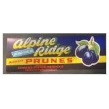 (5 COUNT) VINTAGE CRATE LABEL-ALPINE RIDGE