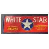 (5 COUNT) VINTAGE CRATE LABEL-WHITE STAR