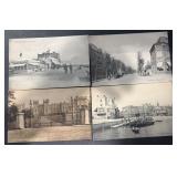 (4)VINTAGE POSTCARDS-ASSORTED/UNUSED