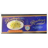 (4 COUNT)VINTAGE CAN LABEL-ROWLEY'S/EMBOSSED