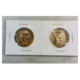 (2)PRESIDENTIAL DOLLAR COINS-ASSORTED/CHECK OUT