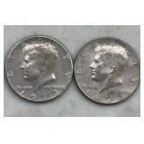 (2)2973-D KENNEDY HALF DOLLARS