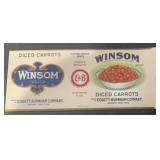 (5 COUNT)VINTAGE CAN LABEL-WINSOM