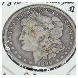 1890-O MORGAN SILVER DOLLAR (90% SILVER) (VG)