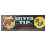 (5 COUNT) VINTAGE CRATE LABEL-SILVER TIP
