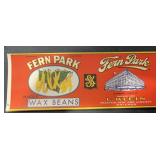 (5 COUNT)VINTAGE CAN LABEL-FERN PARK