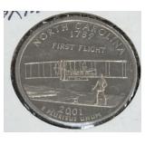 2001-S 'NORTH CAROLINA' STATEHOOD QUARTER ***CLAD