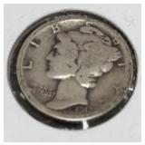 1917-S MERURY DIME (90% SILVER) (GOOD)