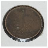 1954 NEDERLAND (1-CENT) COIN (FINE+)