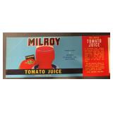 (5 COUNT)VINTAGE CAN LABEL-MILROY