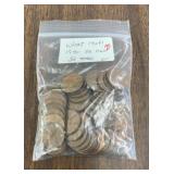 (BAG OF 50) 1940-58-P&D LINCOLN WHEAT BACK CENTS