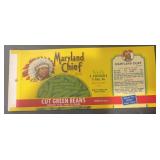 (4 COUNT)VINTAGE CAN LABEL-MARYLAND CHIEF