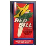 (5 COUNT) VINTAGE BAG LABEL-RED BILL