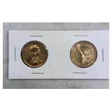 (2)PRESIDENTIAL DOLLAR COINS-ASSORTED/CHECK OUT