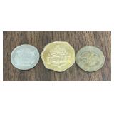 (BAG OF 3) MISC. TOKENS