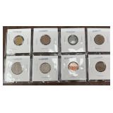 (BAG OF 8) FOREIGN COINS ***IN 2x2 HOLDERS***