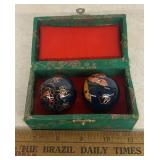 CHINESE 'BAODING BALLS W/CASE-CHECK OUT THE PIC'S