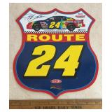 'JEFF GORDON #24' DECOR SIGN-PLASTIC