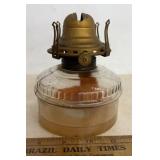 VINTAGE OIL LAMP-'NO CHIMNEY'
