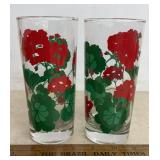 (2)GLASS DRINK TUMBLERS